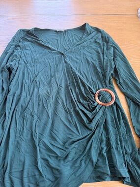 BloomChic Teal Top with Pink Accent